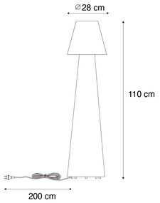 Candeeiro de pé exterior design branco IP44 - Katrijn Moderno