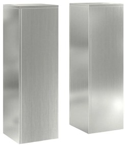 Suportes de Plantas para Exterior Pilar 2 pcs 24x24x75 cm Aço Galvaniz