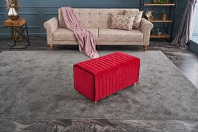 Pouffe Mabel – Vermelho – 80 cm x 40 cm x 40 cm