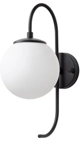 Candeeiro de Parede Jewel – Preto e Creme – 15 x 27 cm