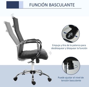 Vinsetto Cadeira de Escritório Ergonômica Giratoria 360° Inclinável co