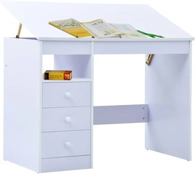 Secretária/estirador desenho para crianças branco