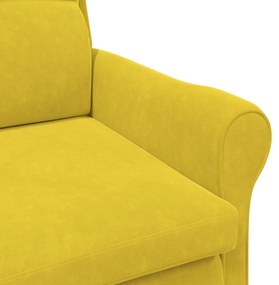 Poltrona Amarela Amarelo Têxtil, Madeira Padrão Poltrona Amarela