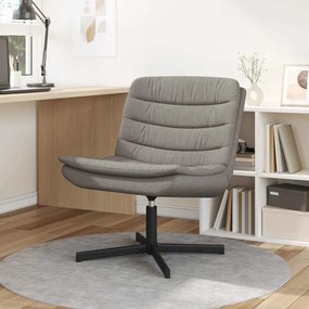 vidaXL Cadeira Giratória Taupe Tecido Uma Pessoa Elegante