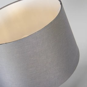 Candeeiro de mesa em aço com cúpula cinzenta 35 cm ajustável - Parte Moderno