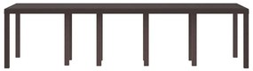 Mesa de Jardim vidaXL Castanha 300x100x73 cm Vime PE