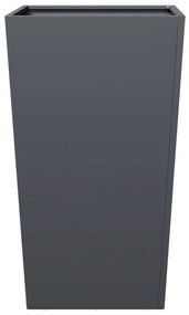 Vaso/floreira de jardim 45x45x75 cm aço antracite