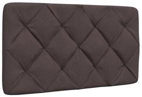 Cama com colchão 90x200 cm tecido castanho-escuro