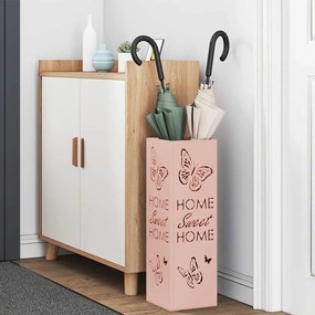 Suporte para Guarda-chuva Rosa Metal Padrão Inserções Decorativas