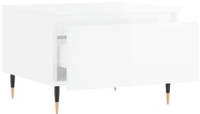 Mesa de centro 50x46x35 cm derivados madeira branco brilhante