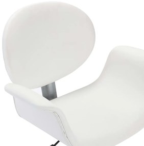Cadeira de jantar giratória couro artificial branco