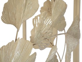 MESA CONSOLA EM FERRO LEAF 108X36,5X80 CM DOURADO