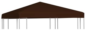 Cobertura de gazebo 310 g/m² 3x3 m castanho