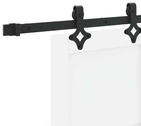 Porta Deslizante vidaXL com Conjunto de Ferragens Branca 83x202 cm Mad