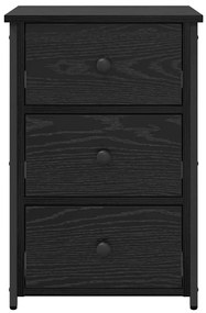 Conjunto de Mesa de Cabeceira de Carvalho Preto Carvalho Preto