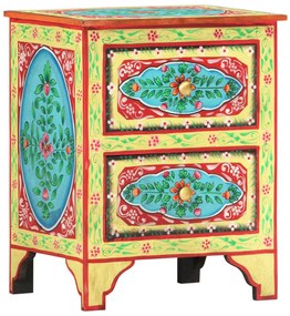Mesa de cabeceira pintada à mão 40x30x50 cm mangueira maciça