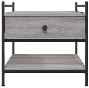 Mesa de centro 50x50x50 cm derivados de madeira cinzento sonoma