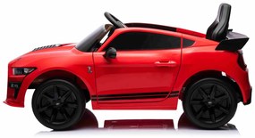 Carro elétrico para crianças Ford Shelby Mustang GT 500 Controlo remoto 2,4 GHz, Entrada USB, Luzes LED, Motor 2 x 30W, Licença ORIGINAL Vermelho