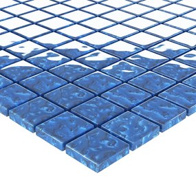 Ladrilhos de mosaico 11 pcs 30x30 cm vidro azul