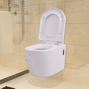 Sanita de parede com cisterna oculta, cerâmica, branco