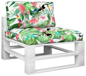 Almofadões para móveis de paletes 2 pcs tecido multicolor
