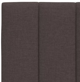 Estrutura de cama sem colchão 140x190 cm tecido castanho-escuro