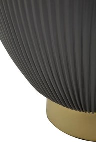 MESA DE CENTRO ELGE Ø 46X45 CM CINZA, DOURADO E BRANCO