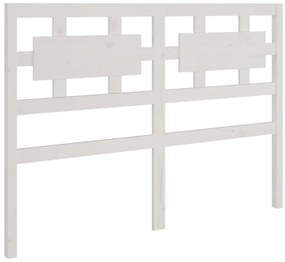 Estrutura de cama casal 135x190 cm madeira maciça branco