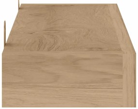 Prateleiras de parede 2 pcs 110x15x4 cm madeira de teca maciça
