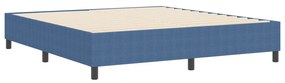 Cama Box Spring VidaXL Azul Super King em Tecido Veludo