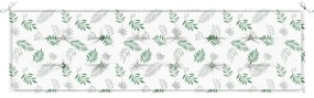 Almofada de Banco de Jardim com Padrão de Folhas - 180x50x4 cm, Feita