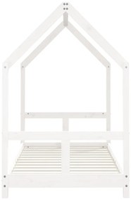 Estrutura de cama infantil 80x160 cm pinho maciço branco