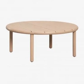 Mesa De Centro Redonda Em Madeira De Acácia Olivia Ø80 Cm & Marrom Acácia Claro & Marrom Acácia Claro - Sklum