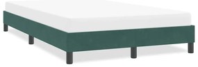 vidaXL Estrutura de cama sem colchão verde escuro 120x210 cm Veludo