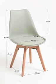 Pack 4 Cadeiras Synk Basic - Hortelã
