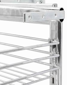 Unidade cestos arame para cozinha 3 pcs 47x25x56 cm prateado