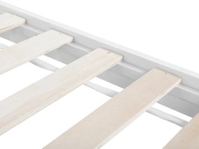 Cama de solteiro em madeira branca 90 x 200 cm FLORAC Beliani