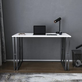 Secretária de Estudo Kane - Preto e Branco - 120x60x74,8 cm