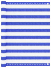 Tela de varanda 120x400 cm PEAD azul e branco