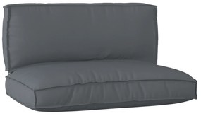vidaXL Conjunto de Almofadas para Palete 2 pcs Antracite