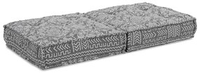 vidaXL Puff Modular Cinza Claro 70x70x36 em Tecido