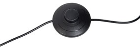 Design vloerlamp zwart met zilver incl. LED dimbaar - Blaze Design