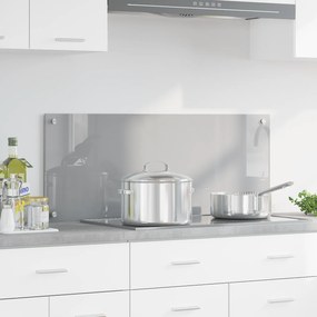 Luz de Backsplash para a Cozinha vidaXL Cinza Claro 100x40x0,6 cm em Vidro Temperado