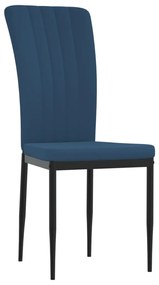 Cadeiras de jantar 2 pcs veludo azul