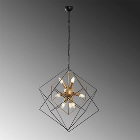 Chandelier Till – Preto Antigo – 62 x 62 x 125 cm