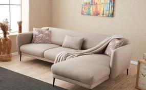 Sofá-cama de canto Venus – Creme – 265 cm x 80 cm x 163 cm