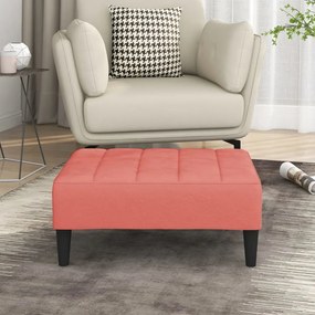 vidaXL Apoio de pés 78x56x32 cm veludo rosa