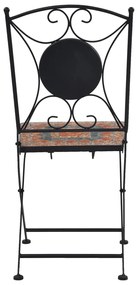 3 pcs conjunto bistro mosaico azulejos cerâmica laranja/cinza