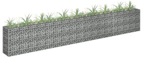 vidaXL Canteiro elevado/cesto gabião 360x30x60 cm aço galvanizado