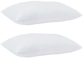 Travesseiros 2 pcs Branco 50 x 75 cm 85gsm 100% poliéster
